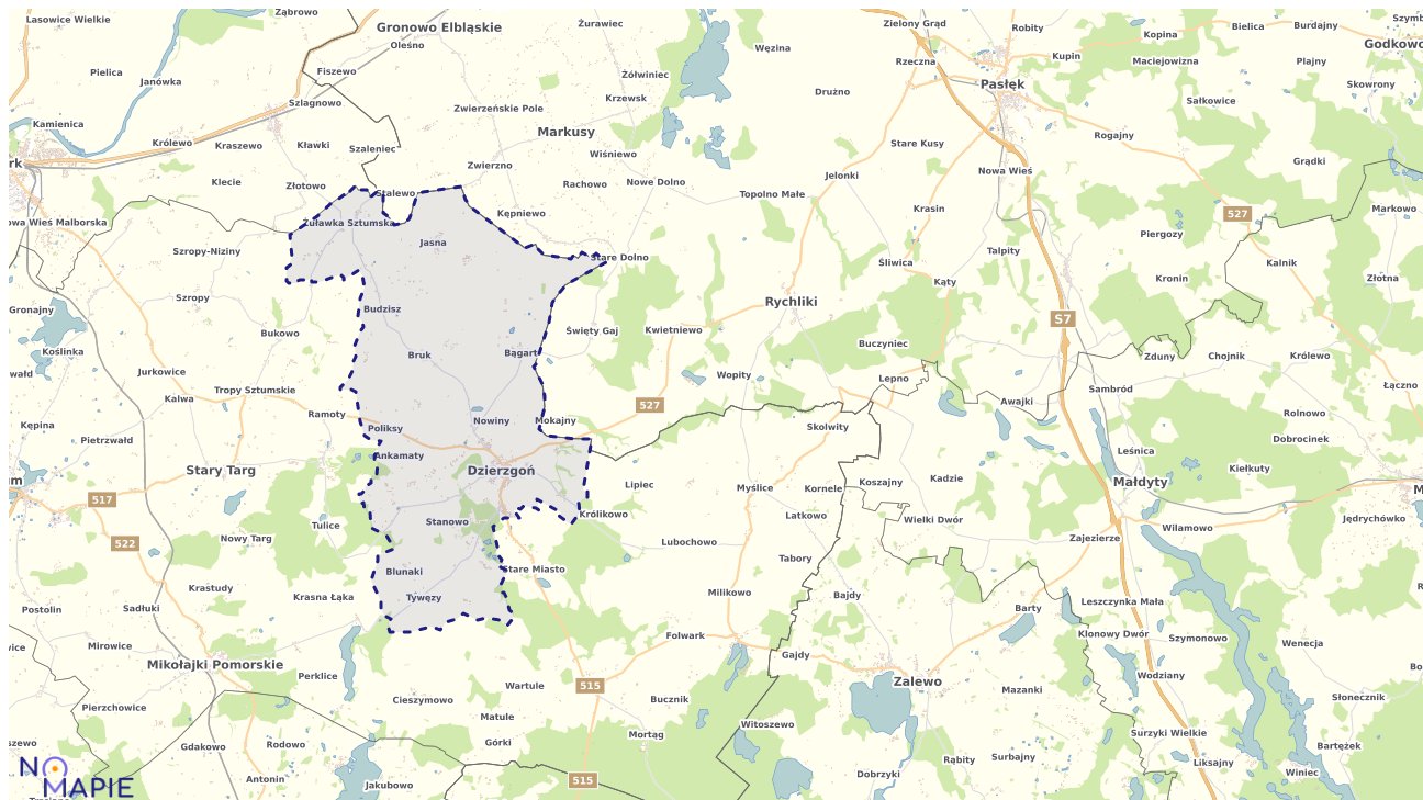Mapa wyborów do sejmu Dzierzgoń