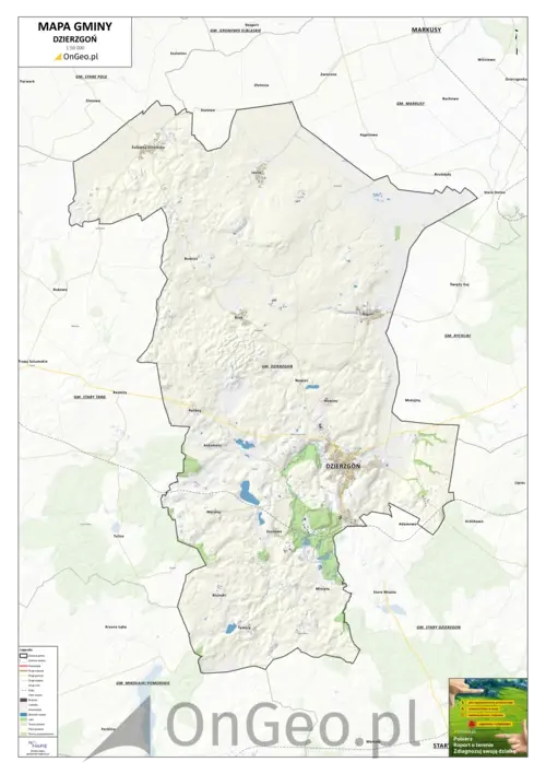 Mapa gminy Dzierzgoń